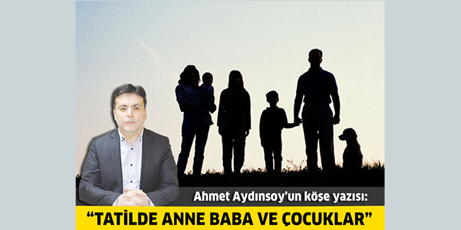Tatilde Anne Baba Ve Çocuklar 