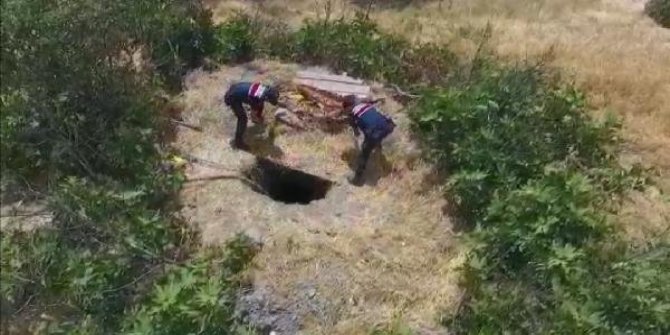 Kaçak kazıya drone ile suçüstü