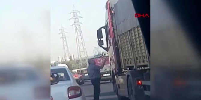TIR sürücüsü, aracını tartıştığı kişinin üzerine sürdü