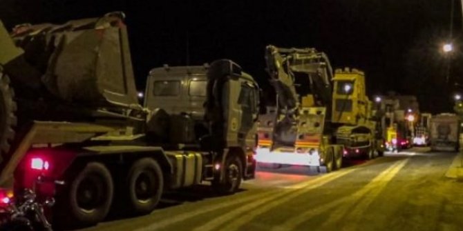 İş makineleri yüklendi: Suriye sınırında sıcak saatler