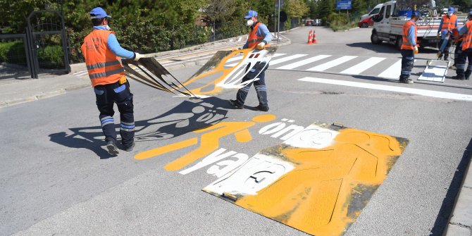 Ankara Büyükşehir Belediyesi yaya ikon çalışması yaptı