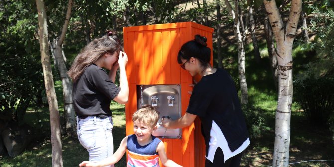 Keçiören Belediyesi parklara su sebili koydu