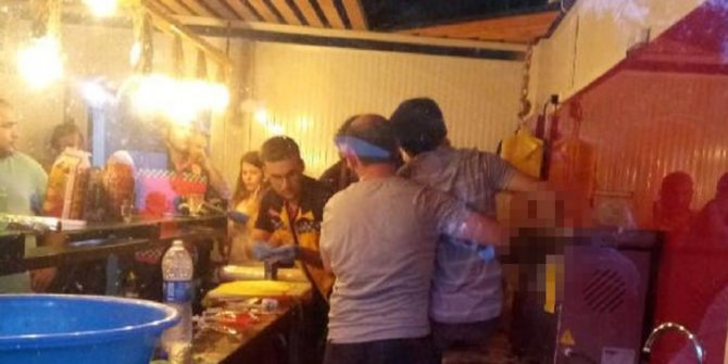 Kıyma makinesiyle hastaneye kaldırıldı