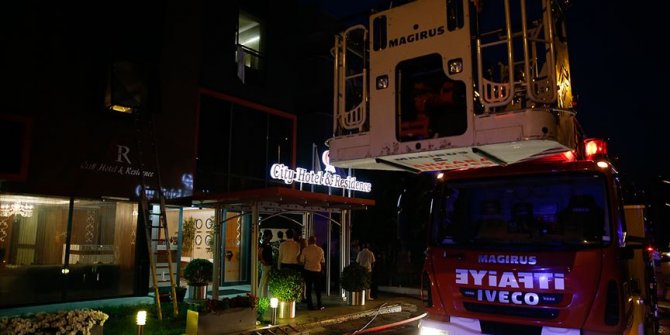 Başkentteki otelde yangın paniği