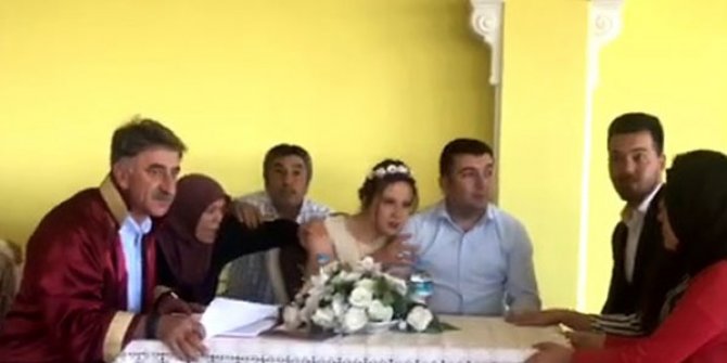Deprem nikahta böyle yakaladı