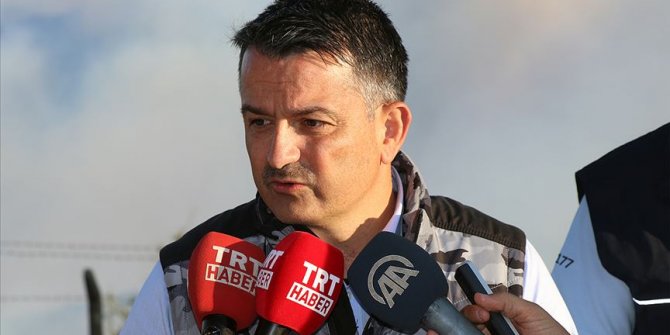 Bakan Pakdemirli: Urla yangını neredeyse tamamen kontrol altına alındı
