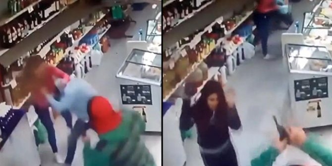 2 kadın market çalışanı, soyguncuları böyle defetti