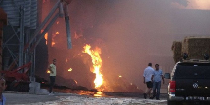 Kırklareli'de büyükbaş hayvanların bulunduğu çiftlikte yangın çıktı