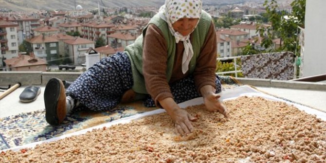 Beypazarı'nda tarhana ve salça mesaisi başladı