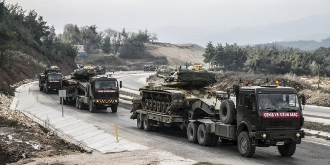 Suriye sınırına tank ve askeri araç sevkiyatı