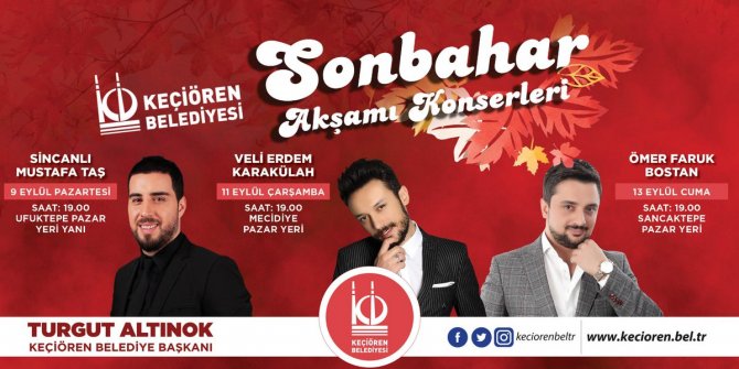 Keçiören'de sonbahar konserleri başlıyor