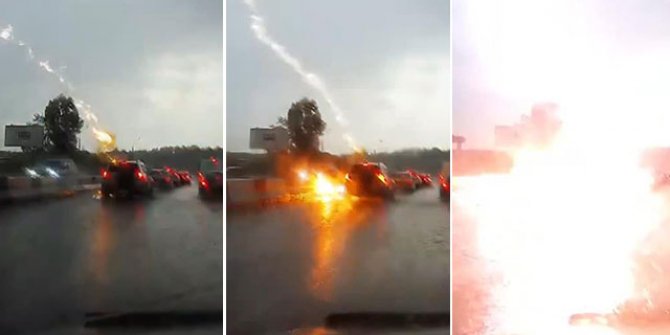 Trafikte inanılmaz olay! Her şey bir anda oldu