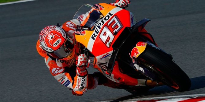 Aragon'da kazanan Marquez