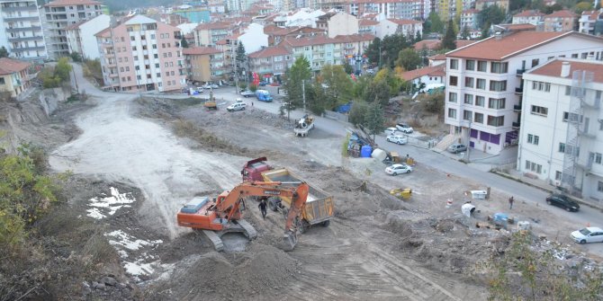 Kızılcahamam Kentsel Dönüşüm Projesinde 1. Etapta hafriyat alma çalışmaları başladı