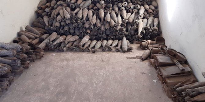 Tel Abyad'da mayın eğitim ve depolama tesisi bulundu
