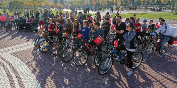 Çubuk'ta farkındalık pedalı çevrildi