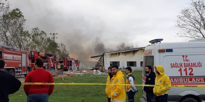 Çatalca'da fabrika yangını