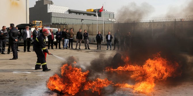 Yenimahalle Belediyesi'nden personele yangın tatbikatı