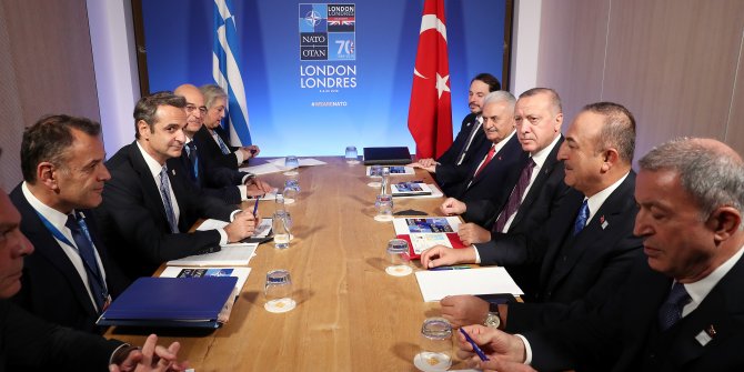 Erdoğan, Yunanistan Başbakanı Kiriakos Miçotakis’i kabul etti