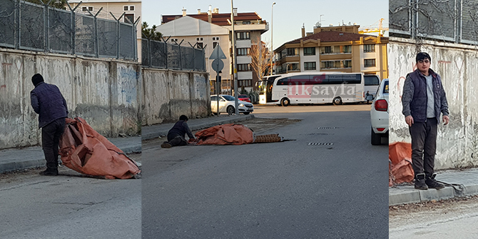 Bayılma numarası yaparak insanları dolandıran dilenci