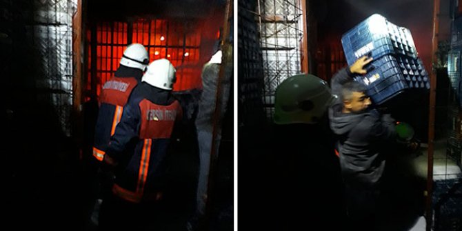 Tarsus Hali'nde yangın: 4 işyeri küle döndü
