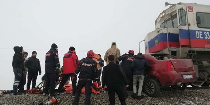 Kars'ta tren faciası