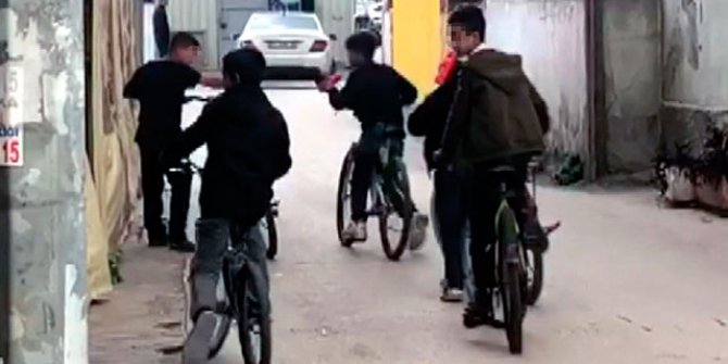 Sokak ortasında çakmak gazı çeken çocuklara tepki
