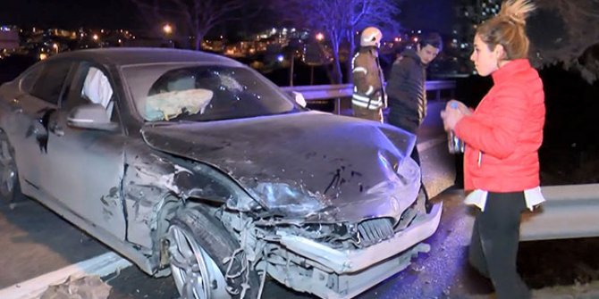 Lüks aracıyla TEM'i birbirine kattı