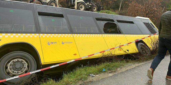 Çekmeköy'de İETT otobüsü yan yattı: yaralılar var