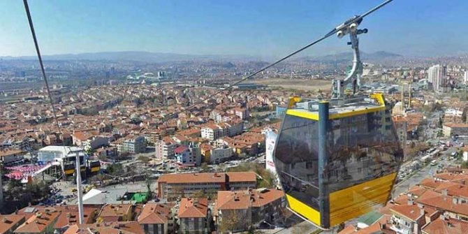şentepe teleferik sisteminden görüntü