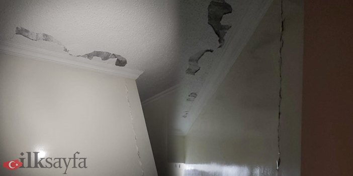 Artçı sarsıntı sonrası duvarlarda oluşan izler