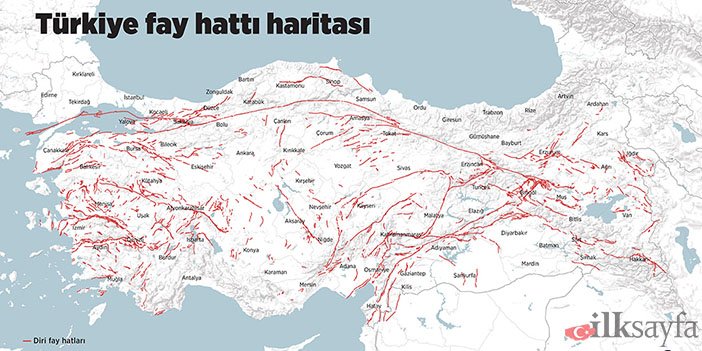türkiye fay hattı haritası