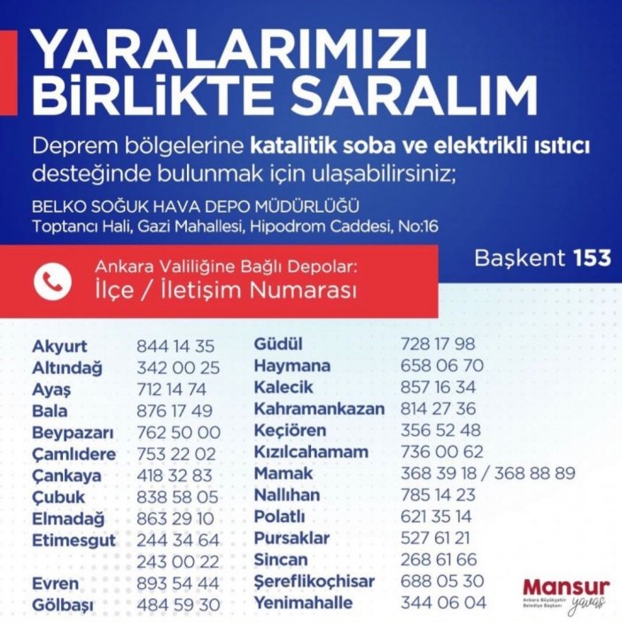 abb yardım toplama merkezleri