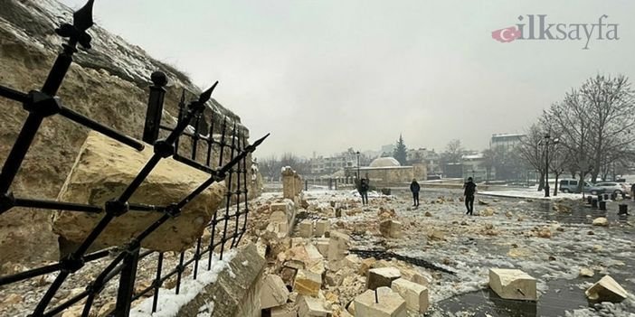 Gaziantep Kalesi'nin yıkılmış duvarları