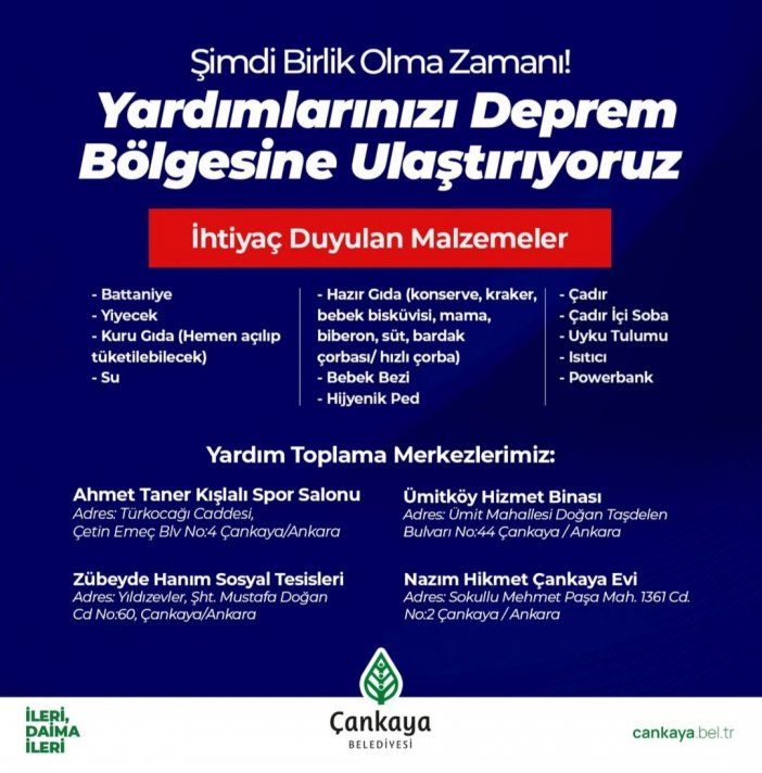çankaya yardım toplama alanları