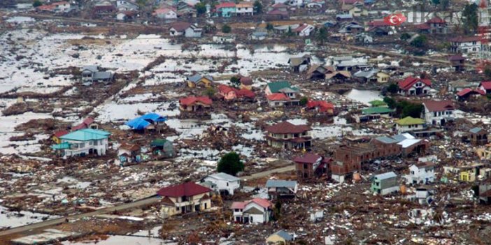 dünyanın en uzun depreminden kuş bakışı görüntü