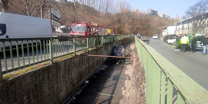 otomobil dereye uçtu