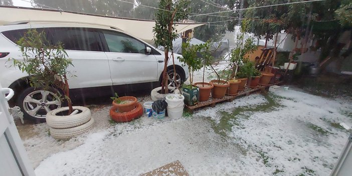 silifkede dolu yağdı