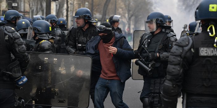 fransa'da 172 gözaltı