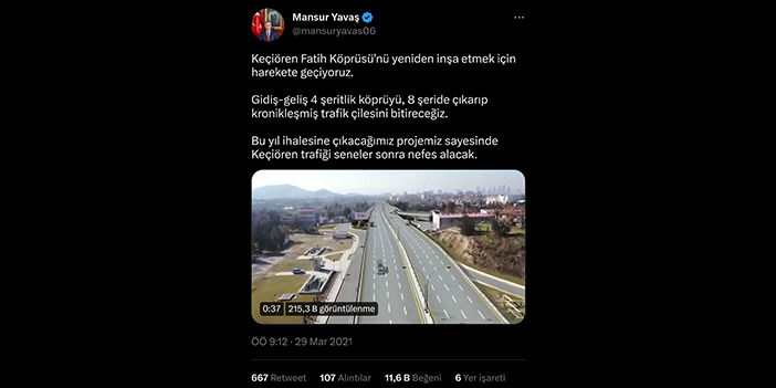 mansur yavaş fatih köprüsü twitter