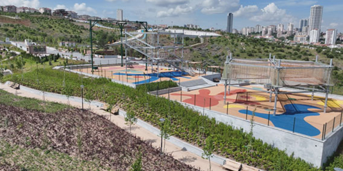 Ankara Bademlidere Cumhuriyet Parkı'ndan bir manzara