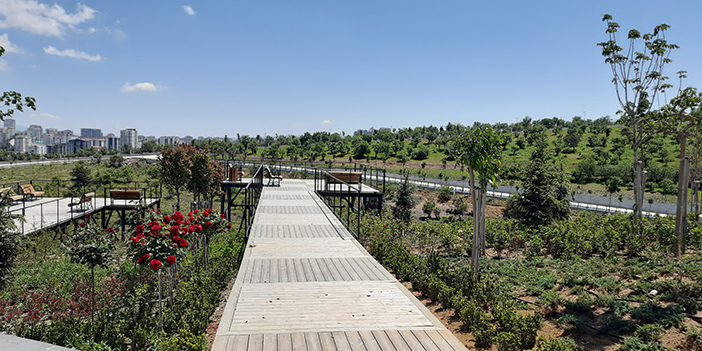 Ankara Bademlidere Cumhuriyet Parkı'ndaki yürüyüş alanları
