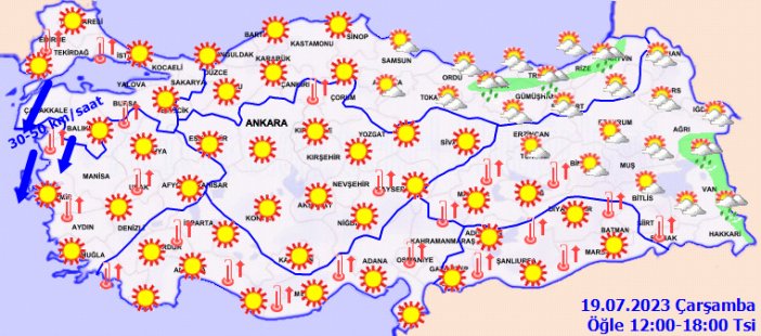 Türkiye geneli il il hava durumu