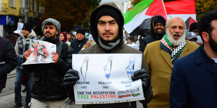 Eskişehir’deki yabancı öğrencilerden Filistin’e destek yürüyüşü