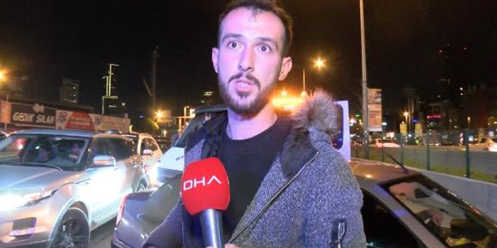 Üst geçitten yola düştü; sürücüler son anda fark etti