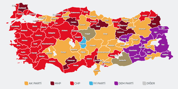 Türkiye Seçim Haritasi 2024