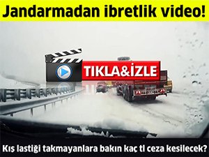 Jandarmadan ibretlik kış lastiği videosu