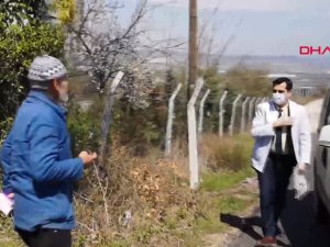 Sağlık ekiplerini görünce gözyaşlarını tutamadı