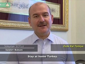 İçişleri Bakanı Soylu'dan videolu 'evde kal' çağrısı