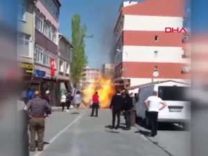 Doğal gaz borusu patladı, ortalık savaş alanına döndü